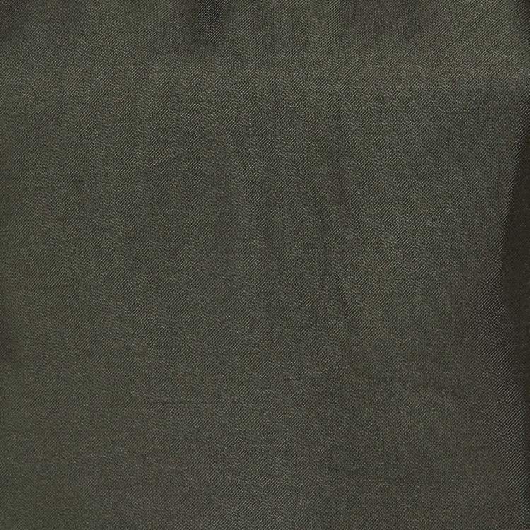 Pre Owned Armani Collezioni Charcoal Grey Mulberry Silk Sheath Dress S