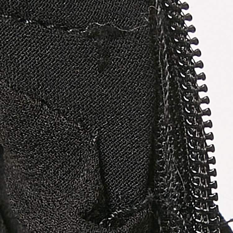 Pre Owned Armani Collezioni Black Silk Flared Knee-Length Skirt S