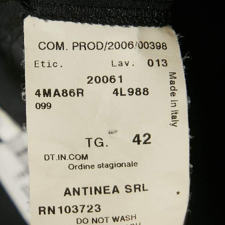 Pre Owned Armani Collezioni Black Chiffon Sequin Embellished Mini Dress M