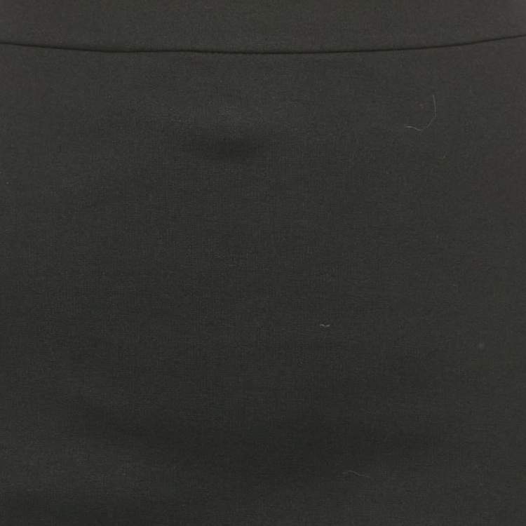Pre Owned Armani Collezioni Black Jersey Pencil Skirt S
