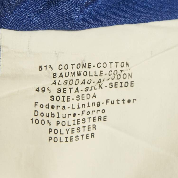 Pre Owned Armani Collezioni Blue Taffeta Sheath Dress M