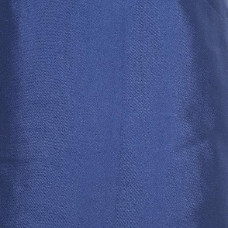 Pre Owned Armani Collezioni Blue Taffeta Sheath Dress M