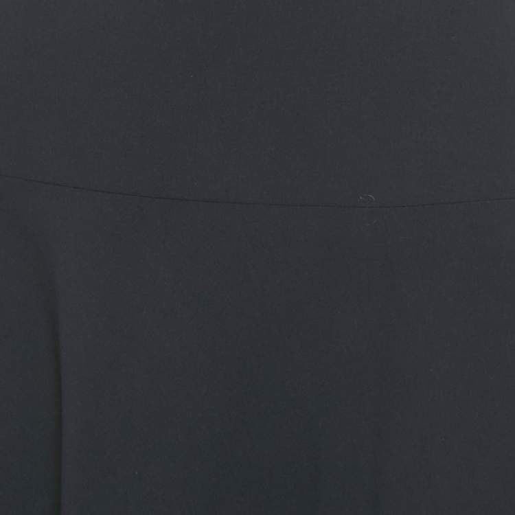 Pre Owned Armani Collezioni Navy Blue Wool Flared Mini Skirt M
