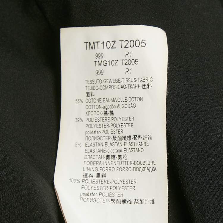 Pre Owned Armani Collezioni Black Gabardine Tailor Fit Blazer S