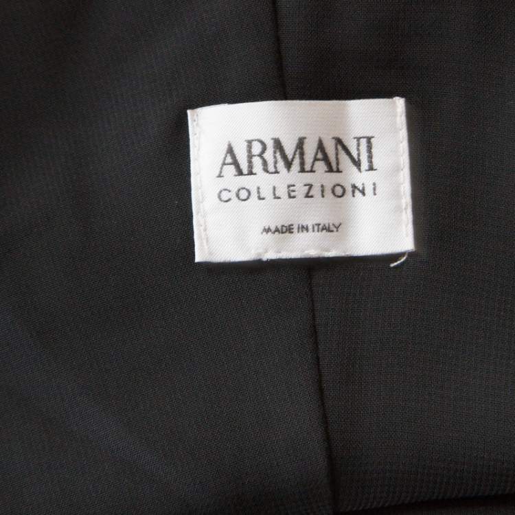 Pre Owned Armani Collezioni Black Draped Sleeveless Maxi Dress S