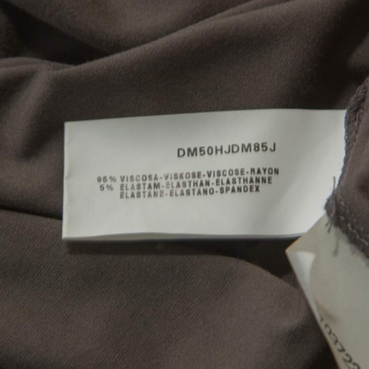 Pre Owned Armani Collezioni Grey Stretch Knit Sleeveless Top L