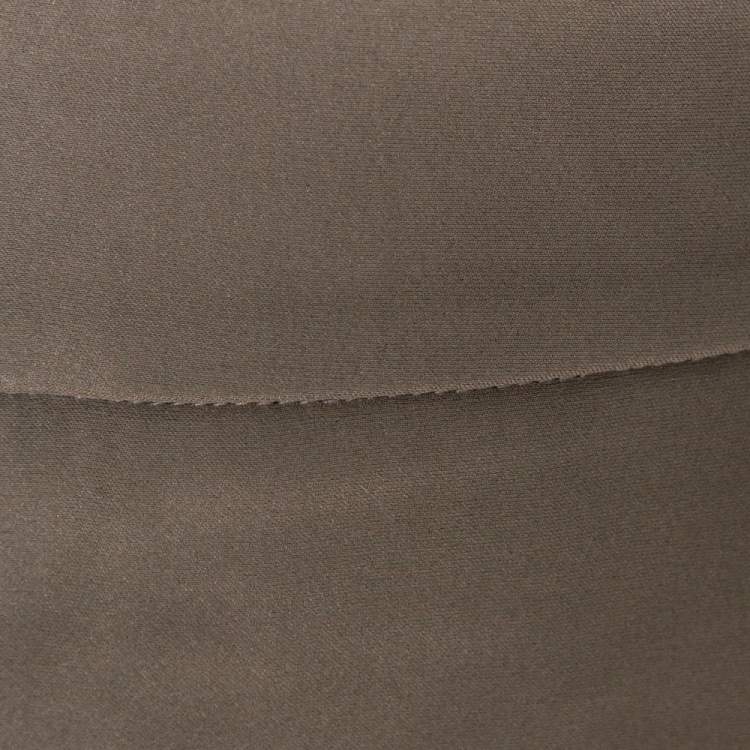 Pre Owned Armani Collezioni Olive Green Silk Blend Pencil Skirt M