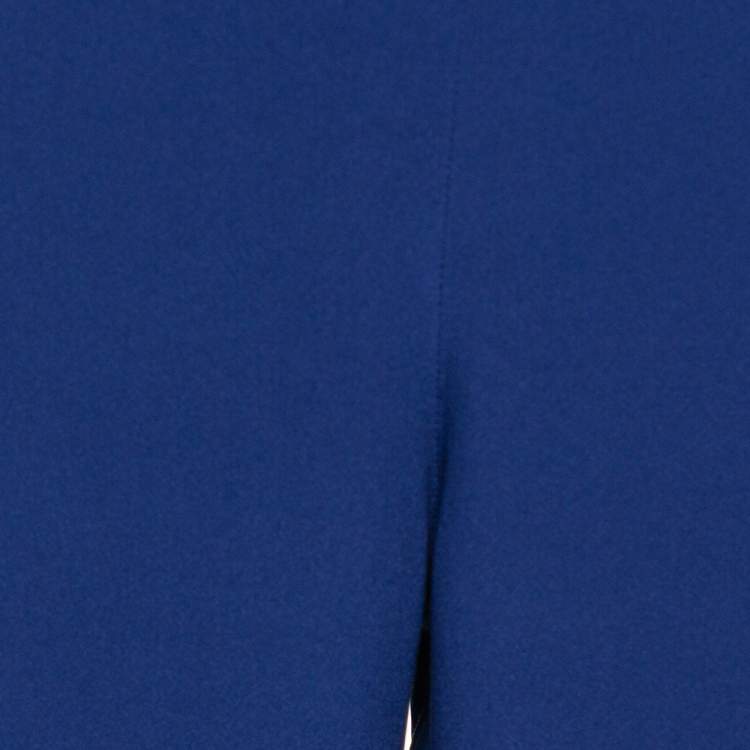 Pre Owned Armani Collezioni Dark Blue Crepe Wide Leg Trousers M
