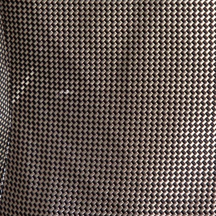 Pre Owned Armani Collezioni Metallic Plaided Silk Asymmetric Cropped Blazer M