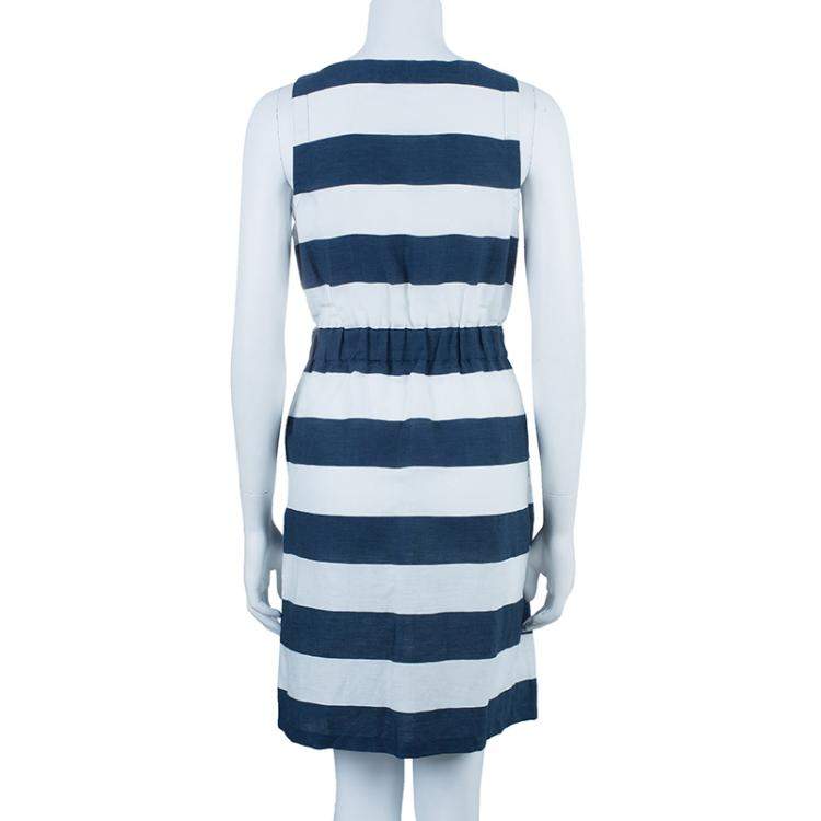 Pre Owned Armani Collezioni Nautical Zip Front Dress S
