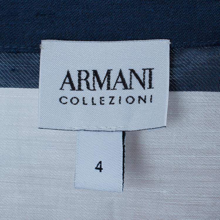 Pre Owned Armani Collezioni Nautical Zip Front Dress S