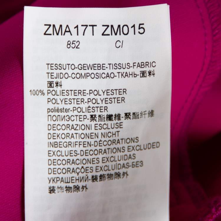 Pre Owned Armani Collezioni Purple Crepe Belted Oversized Dress M