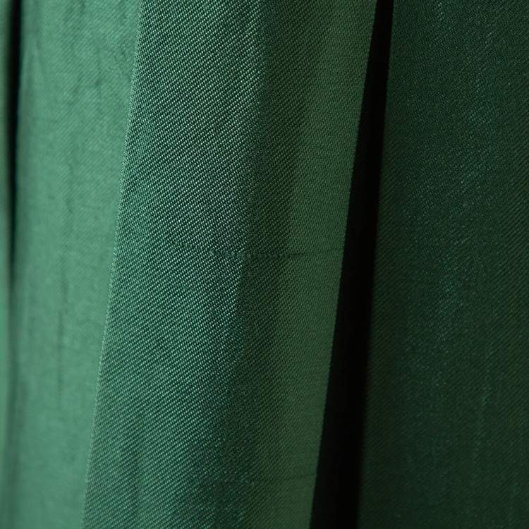 Pre Owned Armani Collezioni Green Cotton Silk Box Pleated Short Dress S