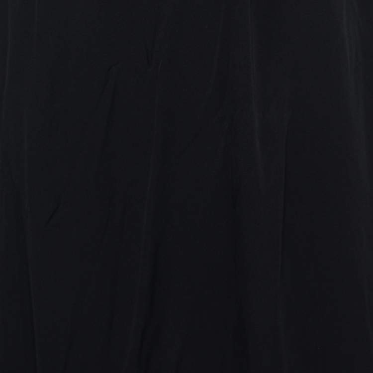 Pre Owned Armani Collezioni Black Silk Sleeveless Maxi Dress M