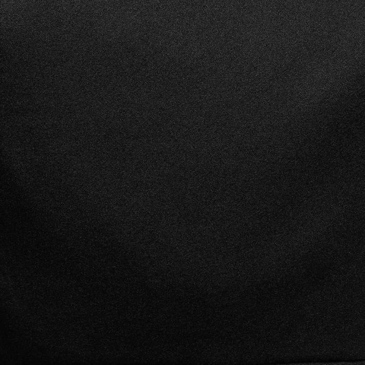 Pre Owned Armani Collezioni Black Silk Satin Sleeveless Top M
