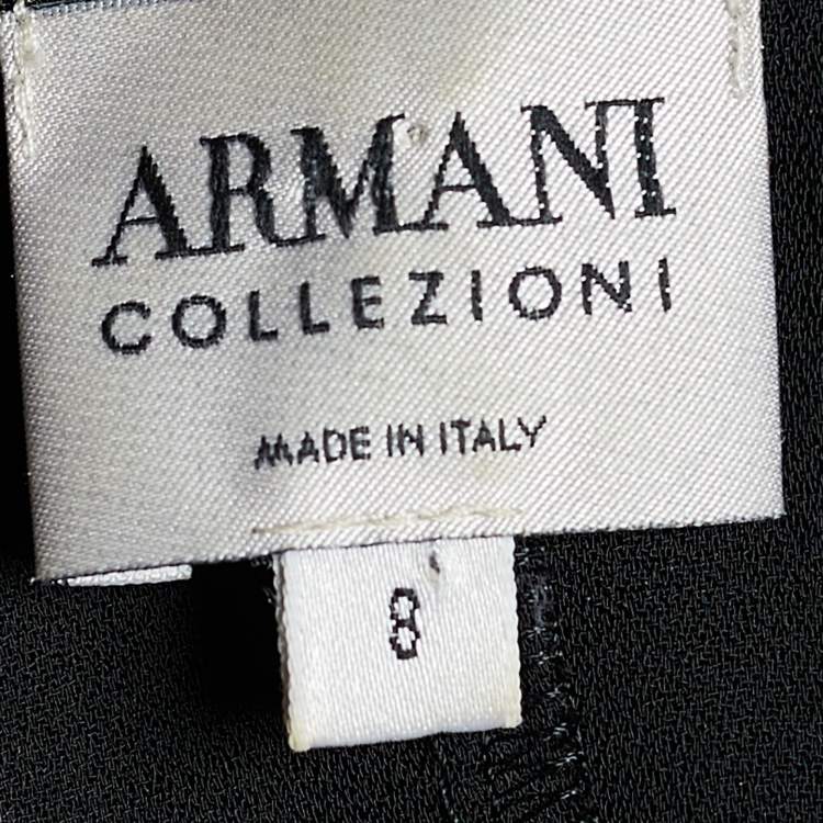 Pre Owned Armani Collezioni Black Lace Sleeveless Blouse S