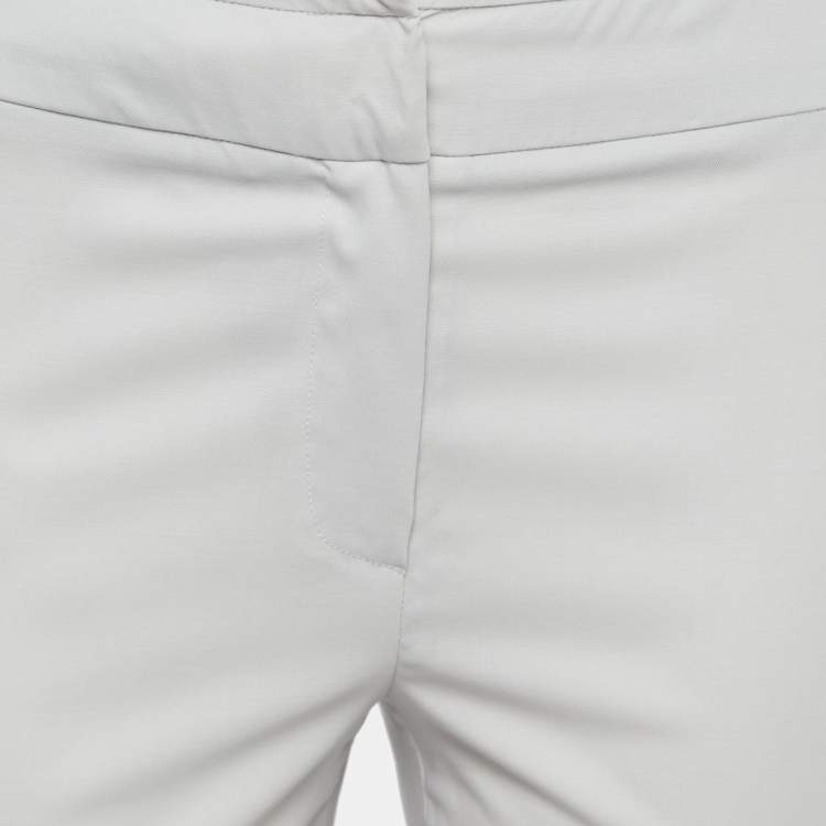 Pre Owned Armani Collezioni Grey Cady Tailored Tapered Pants XS