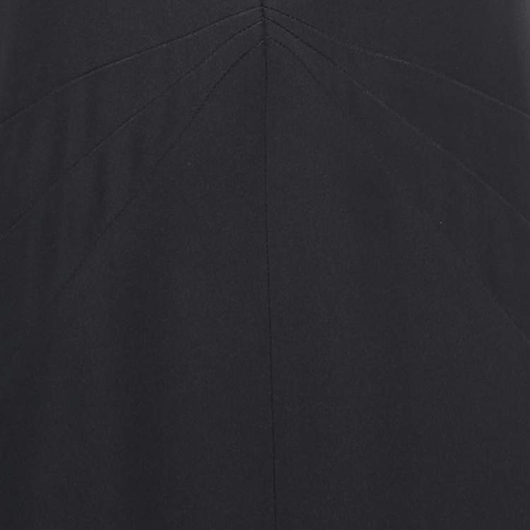 Pre Owned Armani Collezioni Black Crepe V-Neck Sleeveless Maxi Dress S