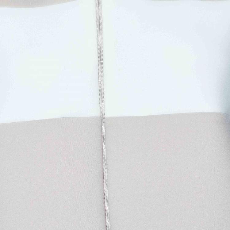 Pre Owned Armani Collezioni Beige Colorblock Zip Up Jacket M