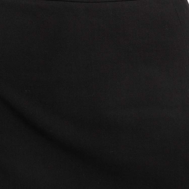 Pre Owned Armani Collezioni Black Crepe Formal Pencil Skirt XL