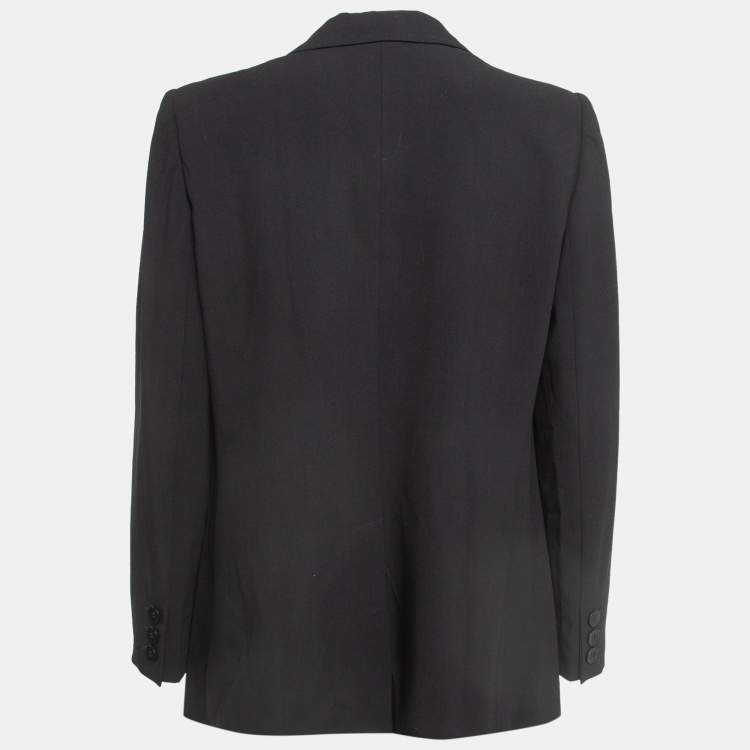 Pre Owned Armani Collezioni Black Gabardine Single Breasted Formal Blazer XL