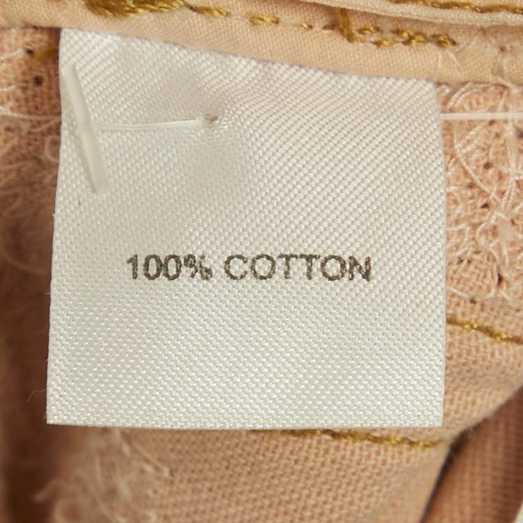 Pre Owned Ashish Pink Cotton Sequin Straight Leg Jeans M Waist 28"