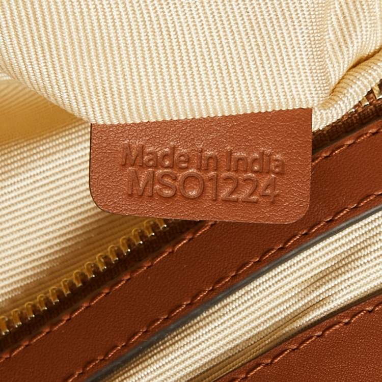 Pre Owned Aspinal Of London Brown Woven Leather London Tote