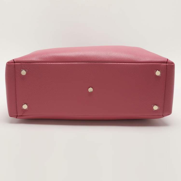 Pre Owned Aspinal Of London Pink Leather London Shopper Tote