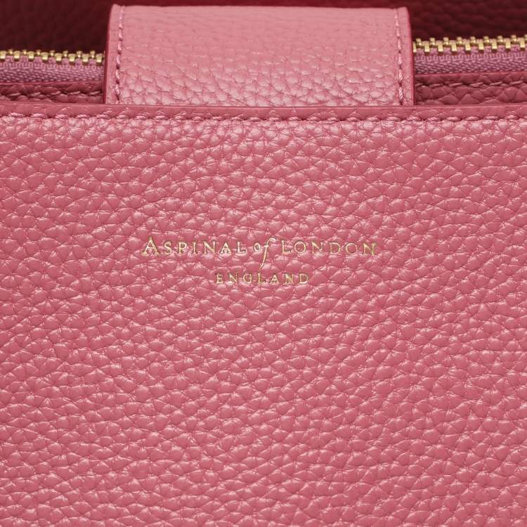 Pre Owned Aspinal Of London Pink Leather London Shopper Tote
