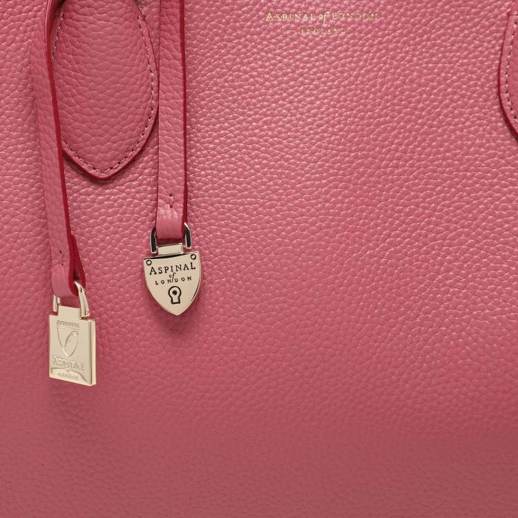 Pre Owned Aspinal Of London Pink Leather London Shopper Tote