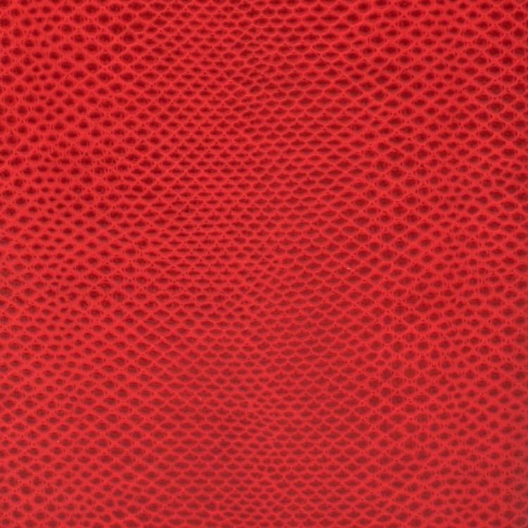 Pre Owned Aspinal Of London Red Lizard Skin Zip Travel Organizer