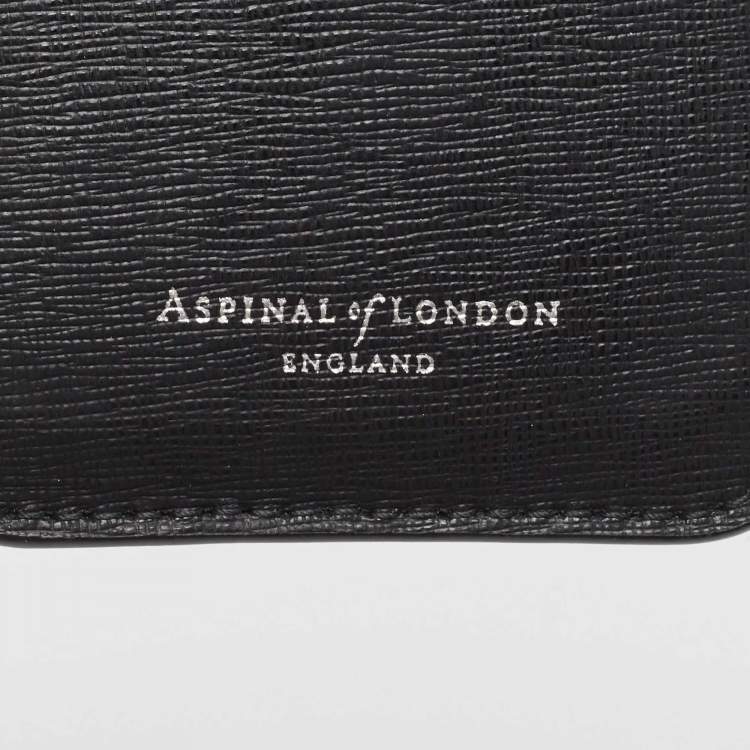 Pre Owned Aspinal Of London Black Leather Phone Case