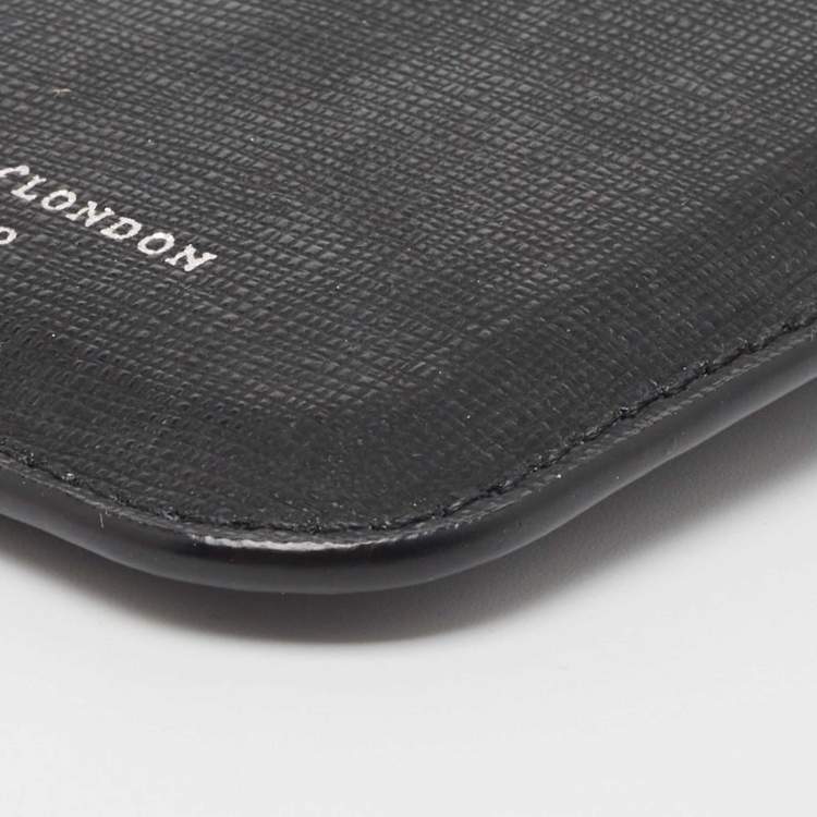 Pre Owned Aspinal Of London Black Leather Phone Case