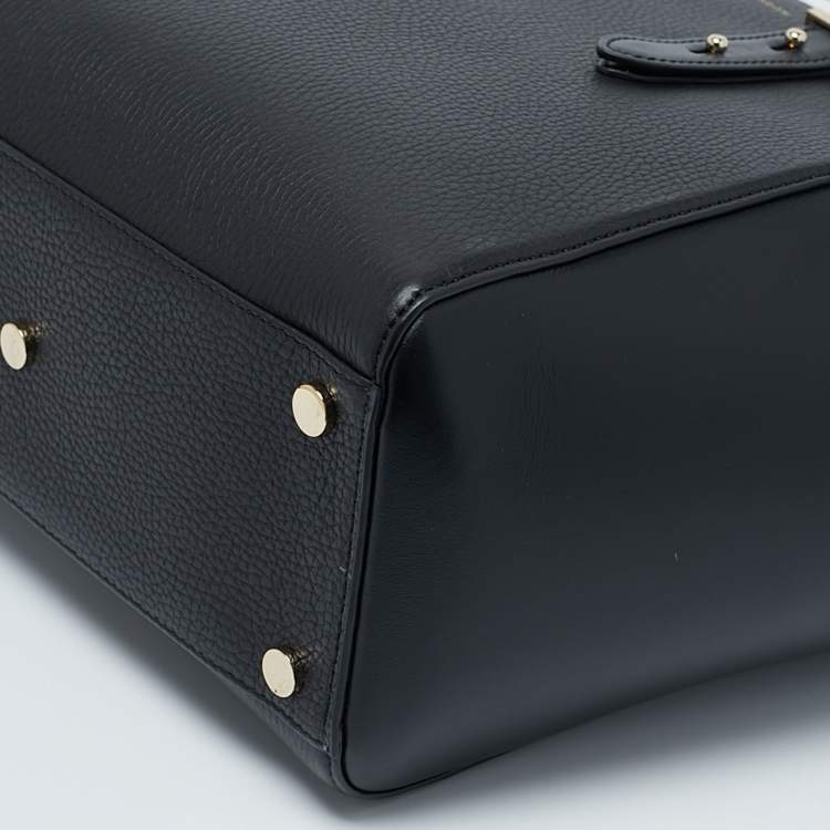 Pre Owned Aspinal Of London Black Leather Marylebone Tote
