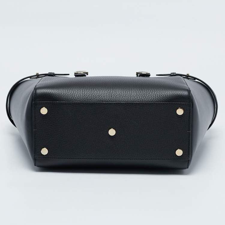 Pre Owned Aspinal Of London Black Leather Marylebone Tote