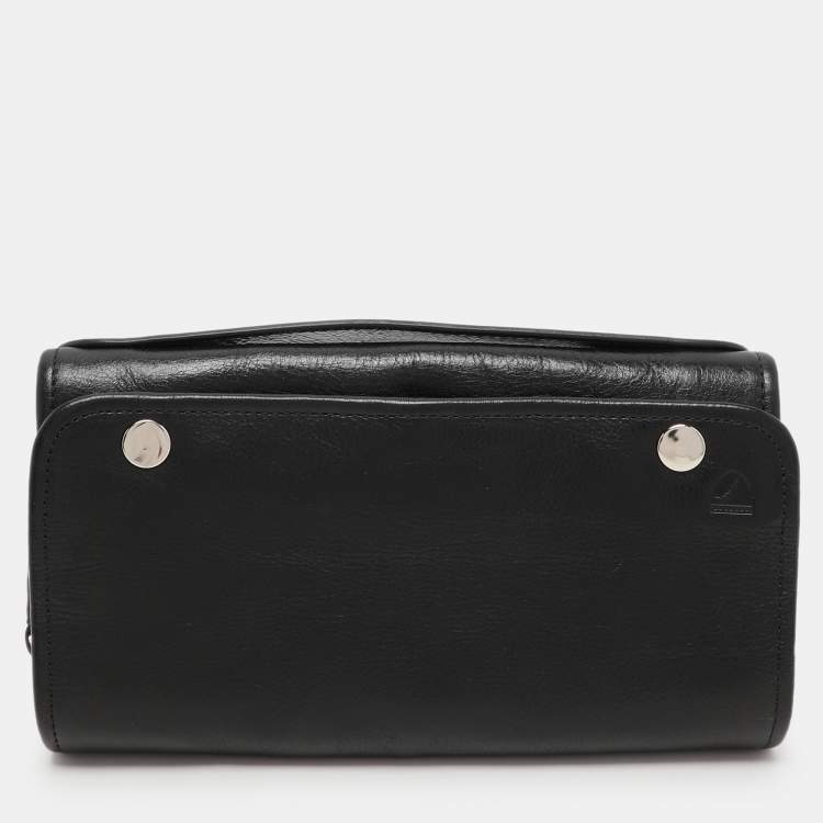 Pre Owned Aspinal Of London Black Leather Travel Organizer Clutch