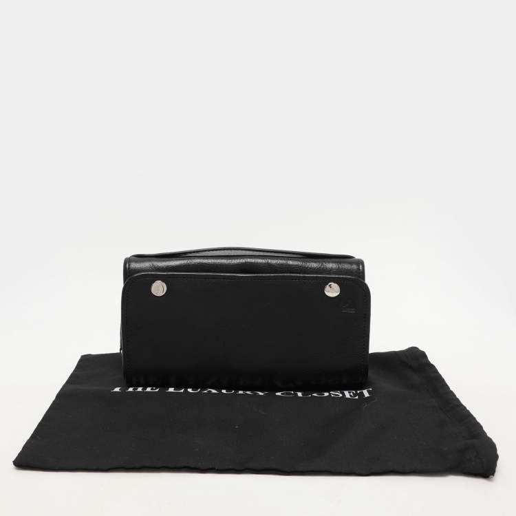 Pre Owned Aspinal Of London Black Leather Travel Organizer Clutch