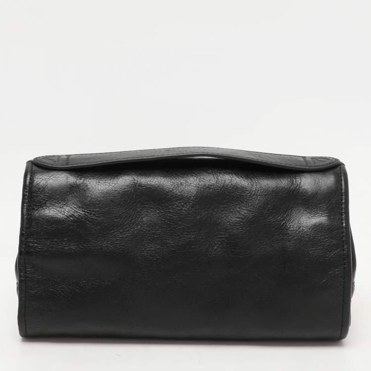 Pre Owned Aspinal Of London Black Leather Travel Organizer Clutch