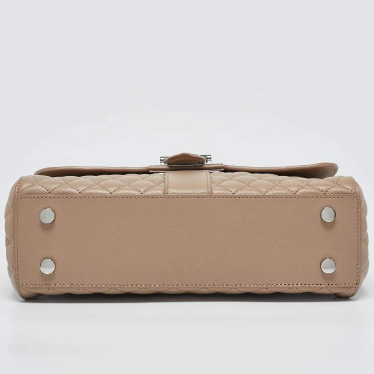 Pre Owned Aspinal Of London Beige Quilted Leather Lottie Shoulder Bag