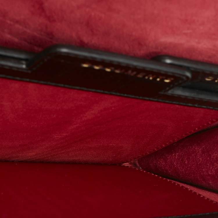 Pre Owned Aspinal Of London Black Croc Embossed Leather Travel Wallet
