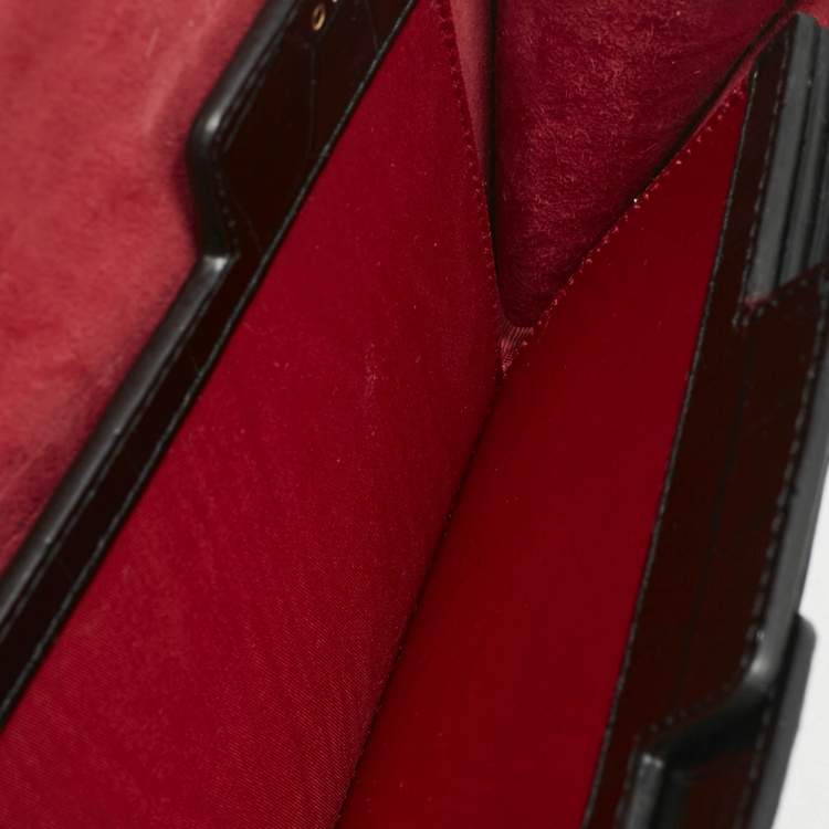 Pre Owned Aspinal Of London Black Croc Embossed Leather Travel Wallet