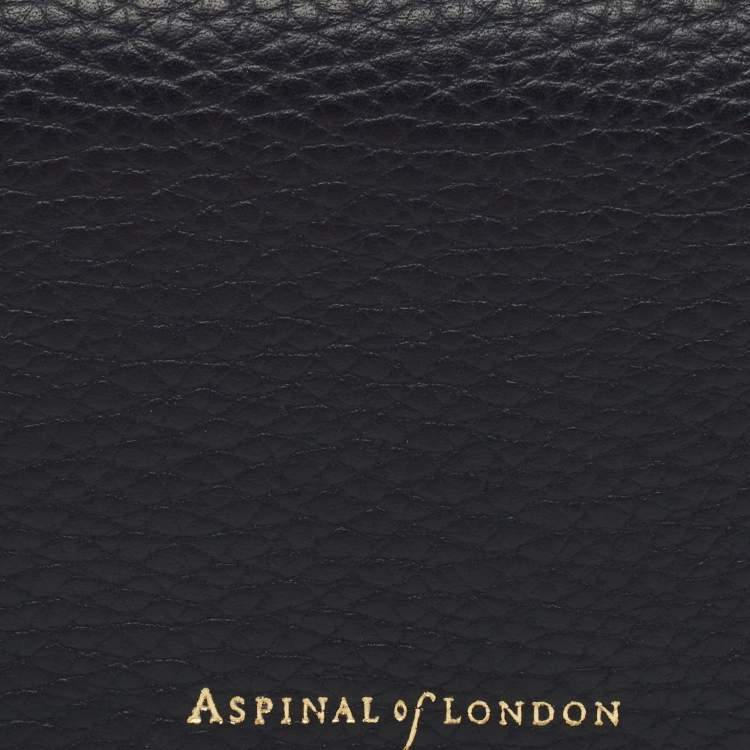 Pre Owned Aspinal Of London Essential Navy Blue Leather Continental Wallet
