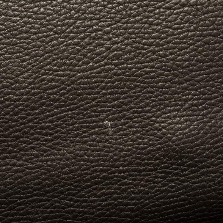 Pre Owned Aspinal Of London Dark Brown Leather Combination Lock Briefcase