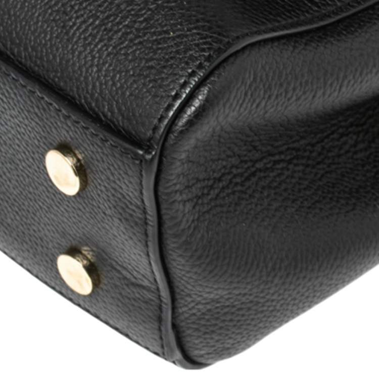 Pre Owned Aspinal Of London Black Leather Lottie Shoulder Bag