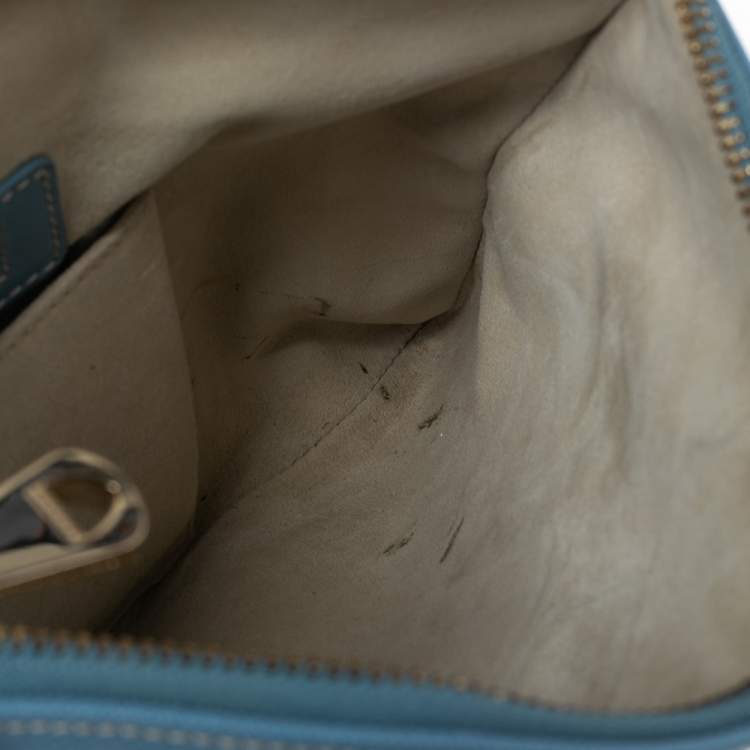 Pre Owned Aspinal Of London Light Blue Leather Madison Tote