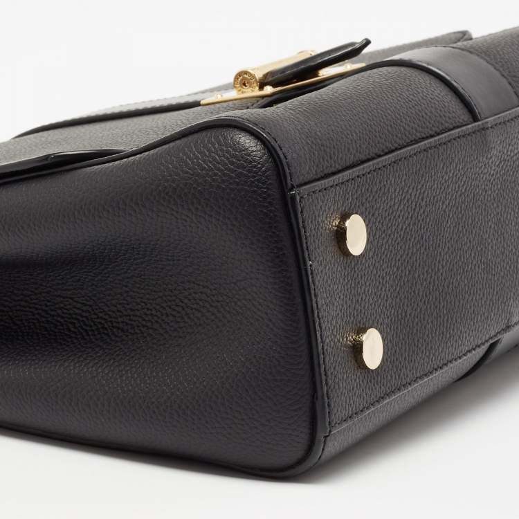 Pre Owned Aspinal Of London Black Leather Lottie Shoulder Bag
