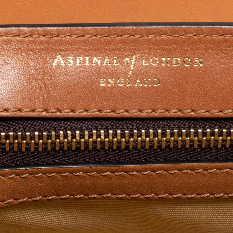 Pre Owned Aspinal Of London Tan Leather Portobello Shoulder Bag
