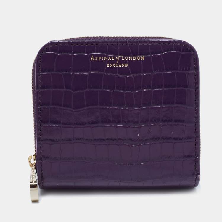 purple leather credit card wallet — MUSEUM OUTLETS