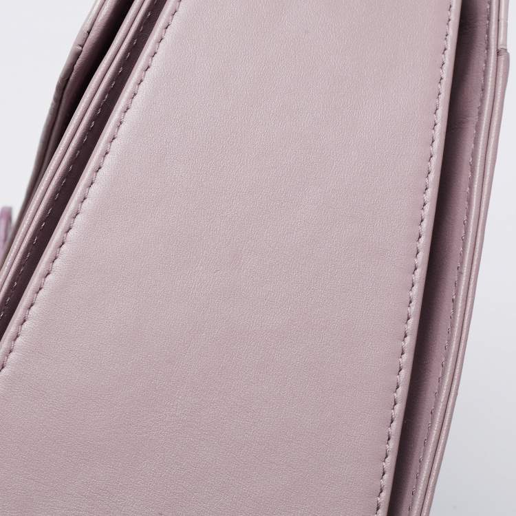 Pre Owned Aspinal Of London Purple Croc Embossed Leather Mayfair Top Handle Bag