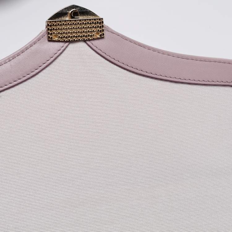 Pre Owned Aspinal Of London Purple Croc Embossed Leather Mayfair Top Handle Bag